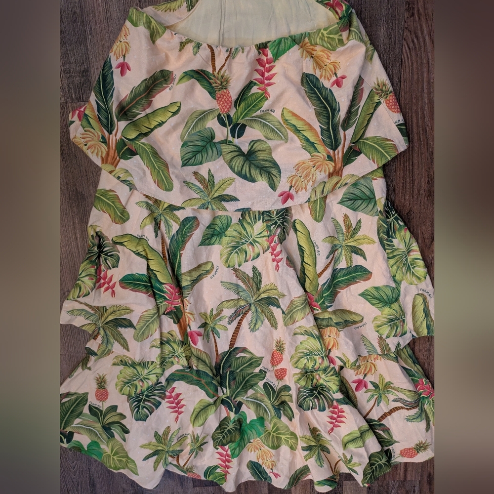 Farm Rio Fruit Forest Open-Back Floral-Print Linen-Blend Maxi Dress Size Medium - Picture 5 of 16